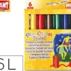 TEMPERA SOLIDA EN BARRA PLAYCOLOR POCKET ESCOLAR CAJA DE 6 COLORES SURTIDOS