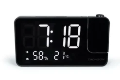 THOMSON CP100T RADIO RELOJ DESPERTADOR - PROYECCION Y TEMPERATURA INTERIOR - ALARMA DUAL - COLOR NEGRO