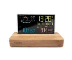 THOMSON CT610 ESTACION METEOROLOGICA - RELOJ DESPERTADOR - COLOR MADERA/NEGRO