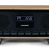 THOMSON RT850BT ALTAVOZ RETRO BLUETOOH - RADIO RELOJ DESPERTADOR - POTENCIA MUSICAL 30W - COLOR MADERA/NEGRO