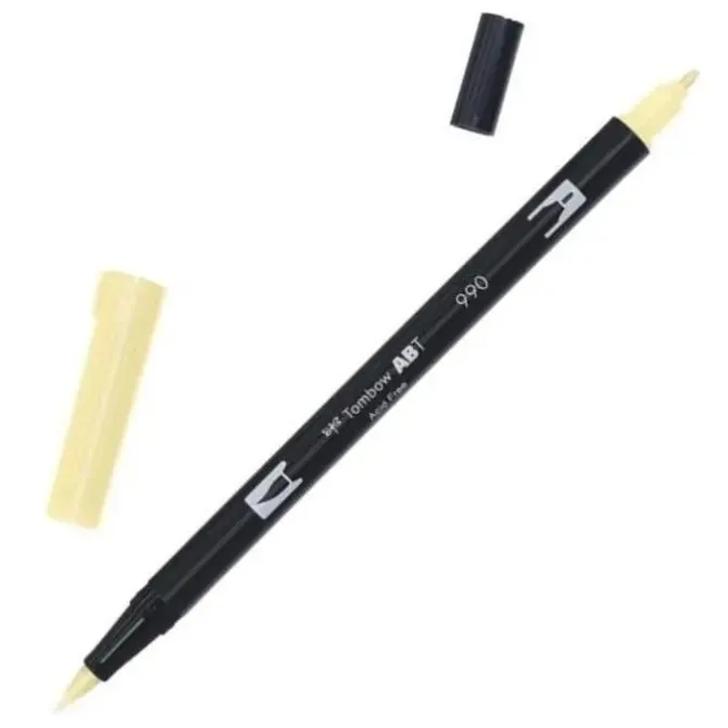 TOMBOW ABT ROTULADOR 990 DOBLE PUNTA PINCEL Y PUNTA FINA 0,8MM COLOR 990 ARENA CLARA