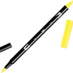 TOMBOW ABT ROTULADOR 055 DOBLE PUNTA PINCEL Y PUNTA FINA 0,8MM COLOR 055 VERDE CAZA PROCESS AMARILLO