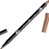 TOMBOW ABT ROTULADOR 977 DOBLE PUNTA PINCEL Y PUNTA FINA 0,8MM COLOR 877 MARRON SILLIN