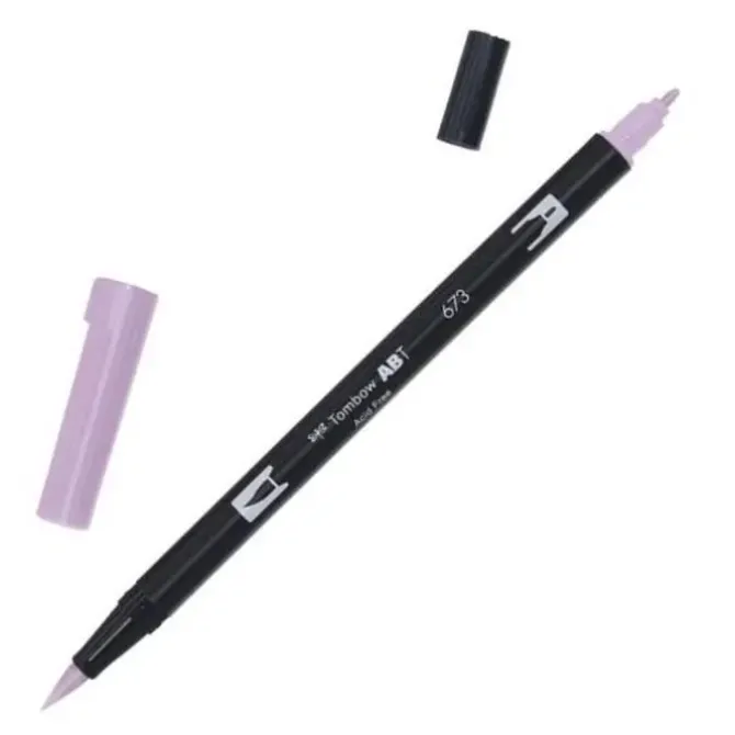 TOMBOW ABT ROTULADOR 673 DOBLE PUNTA PINCEL Y PUNTA FINA 0,8MM COLOR 673 MORADO ORQUIDEA
