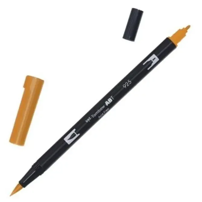 TOMBOW ABT ROTULADOR 925 DOBLE PUNTA PINCEL Y PUNTA FINA 0,8MM COLOR 925 NARANJA ESCARLATA