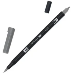 TOMBOW ABT ROTULADOR N45 DOBLE PUNTA PINCEL Y PUNTA FINA 0,8MM COLOR N45 GRIS FRIO 10