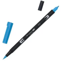 TOMBOW ROTULADOR 515 DOBLE PUNTA PINCEL Y PUNTA FINA 0,8MM COLOR 515 AZUL LUMINOSO
