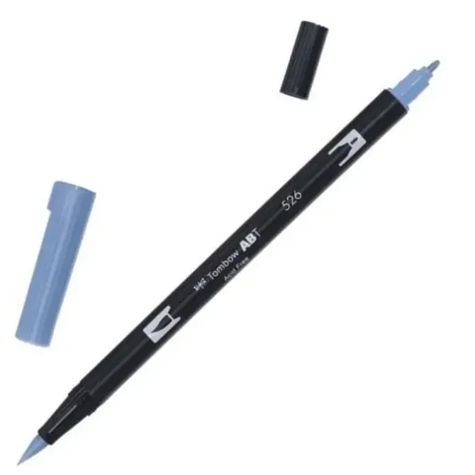 TOMBOW ROTULADOR 526 DOBLE PUNTA PINCEL Y PUNTA FINA 0,8MM COLOR 526 TRUE BLUE