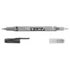 TOMBOW ROTULADOR FUDENOSUKE PERMANENTE DOBLE PUNTA NEGRO GRIS PUNTA FLEXIBLE