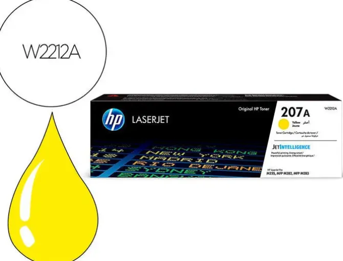 TONER HP 207A HP LASERJET PRO M255DW / M255NW / M282NW / M283FDN AMARILLO 1250 PAGINAS
