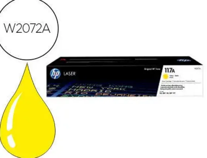 TONER HP 117A LASER COLOR 150A / 150NW / 178NW / 178NWG / 179FNW AMARILLO 700 PAGINAS