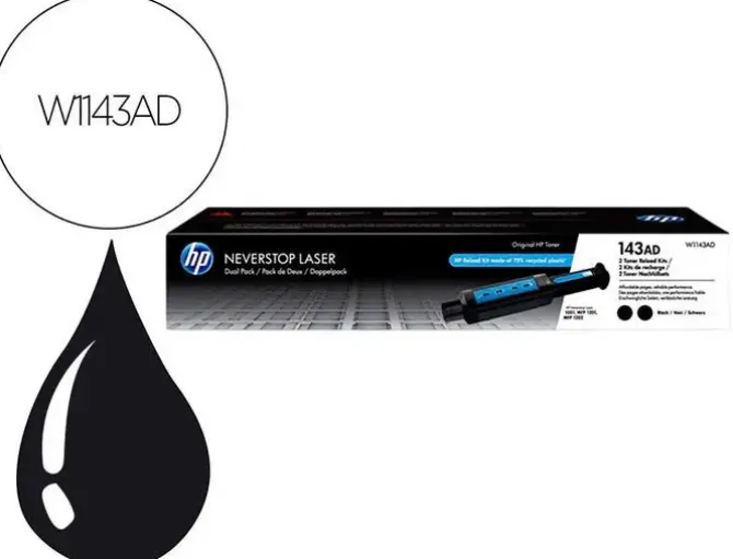 TONER HP 143AD NEGRO 2500 PAGINAS PACK DE 2 UNIDADES