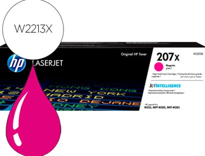 TONER HP 207X COLOR LASERJET PRO M282NW / M283FDN / M283FDW MAGENTA 2.450 PAGINAS
