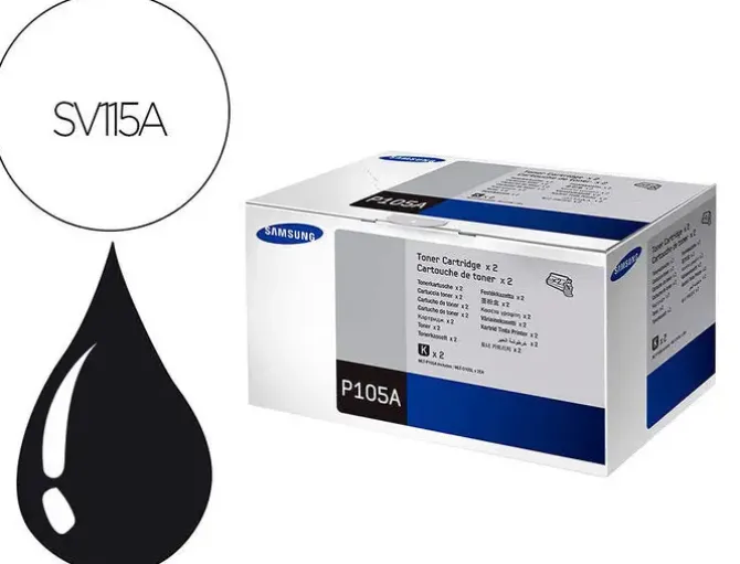 TONER HP-SAMSUNG LASER SV115A MULTIFUNCTIONS MONOCHROMES MLT-P1052A NEGRO 5000 PAGINAS PACK 2 UNIDADES
