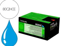 TONER LASER LEXMARK 80C2HCE CIAN 3000 PAGINAS
