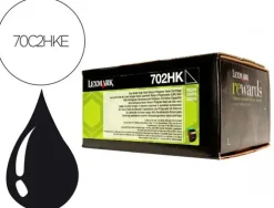 TONER LASER LEXMARK 702HKE NEGRO 4000 PAGINAS