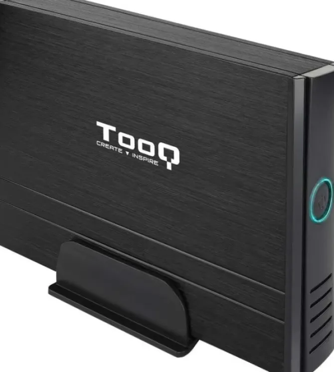TOOQ CARCASA EXTERNA HDD 3.5 SATA/IDE USB 2.0 CON SOPORTE - COLOR NEGRO