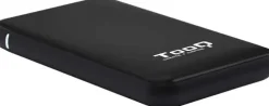 TOOQ CARCASA EXTERNA HDD/SDD 2.5 HASTA 9.5MM SATA USB 3.0/3.1 GEN 1 - SIN TORNILLOS - COLOR NEGRO