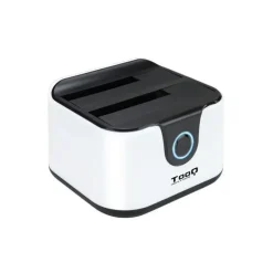 TOOQ DOCKING STATION USB 3.0 - HDD/SSD 2.5, 3.5 SATA I,II,III - BOTON DE CLONACION - COPIA DE SEGURIDAD - COLOR BLANCO/NEGRO