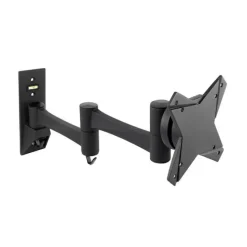 TOOQ SOPORTE DE PARED CON BRAZO ARTICULADO PARA TV DE 13-27 - GIRATORIO E INCLINABLE - GESTION DE CABLES - PESO MAX 15KG - VESA 100X100MM - COLOR NEGRO