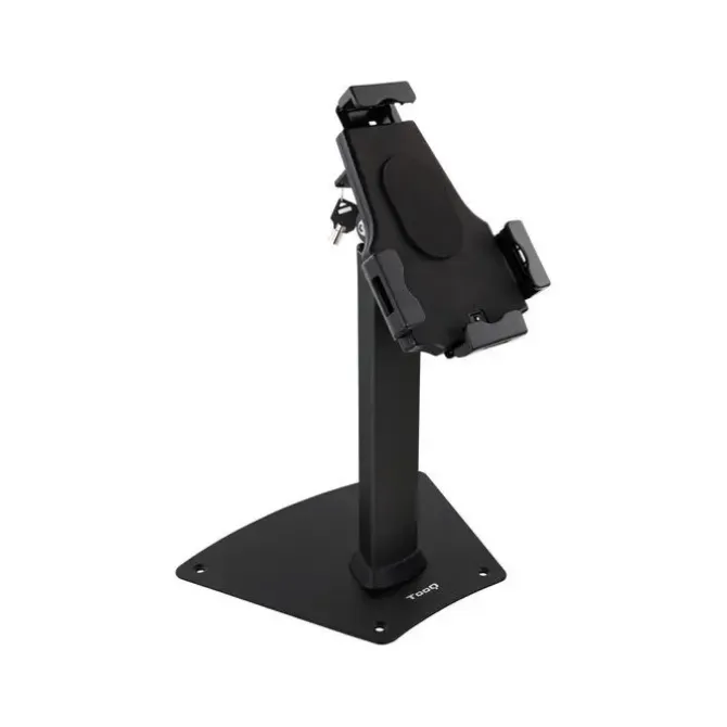 TOOQ SOPORTE DE SOBREMESA PROFESIONAL AJUSTABLE PARA TABLET DE ENTRE 7.9? A 10.5? - INCLUYE CANDADO ANTIRROBO - ORGANIZADOR DE CABLES - SE PUEDE FIJAR A LA MESA