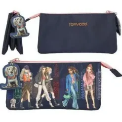 TOP MODEL ESTUCHE 3 COMPARTIMENTOS PLUMIER