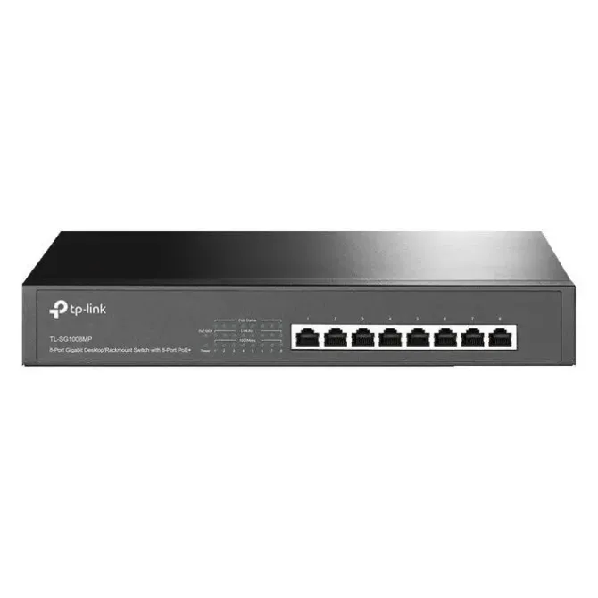 TP-LINK SWITCH SOBREMESA - 8 PUERTOS GIGABIT CON POE+ - MONTAJE EN RACK