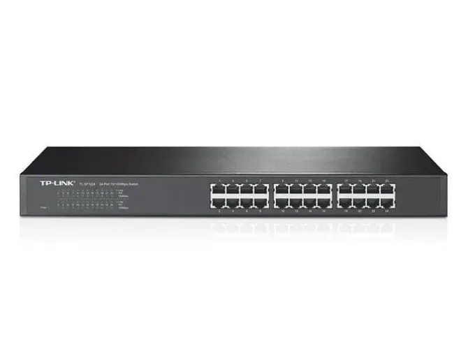 TP-LINK SWITCH PARA BASTIDOR - 24 PUERTOS A 10/100 MBPS - TECNOLOGIA VERDE