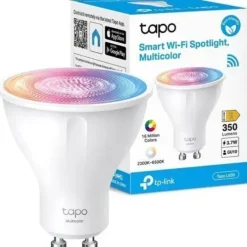 TP-LINK TAPO L630 BOMBILLA INTELIGENTE RGB WI-FI REGULABLE GU10 350LM - CONTROL DE VOZ - CONTROL REMOTO - AHORRO DE ENERGIA