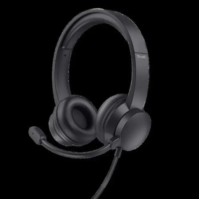 TRUST AYDA AURICULARES CON MICROFONO USB - DIADEMA AJUSTABLE - CONTROLES EN AURICULAR - COLOR NEGRO