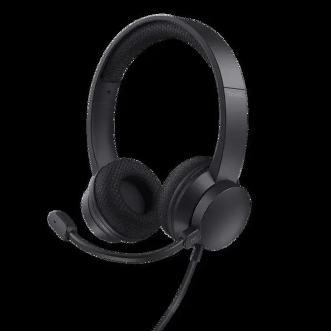 TRUST AYDA AURICULARES CON MICROFONO USB - CANCELACION DE RUIDO - DIADEMA AJUSTABLE - CONTROLES EN AURICULAR - CABLE DE 1.8M - COLOR NEGRO