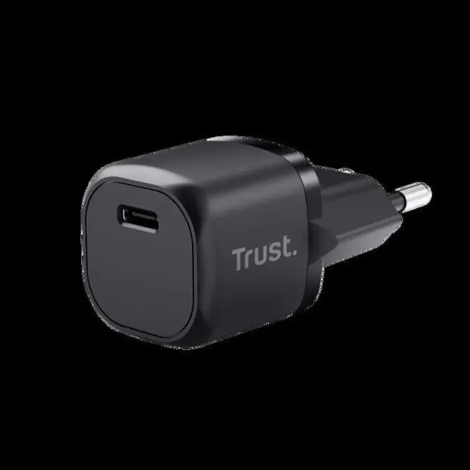 TRUST CARGADOR USB-C 20W ULTRARREDUCIDO - POTENTE SALIDA DE 20W - COMPATIBLE CON CARGA PD Y PPS - PROTECCIONES CONTRA SOBRECARGA Y CORTOCIRCUITO