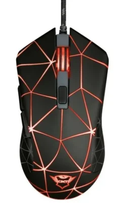 TRUST GAMING GXT 133 LOCX RATON USB 4000DPI - 6 BOTONES - ILUMINACION LED - CABLE TRENZADO DE 1.80M - USO AMBIDIESTRO - COLOR NEGRO