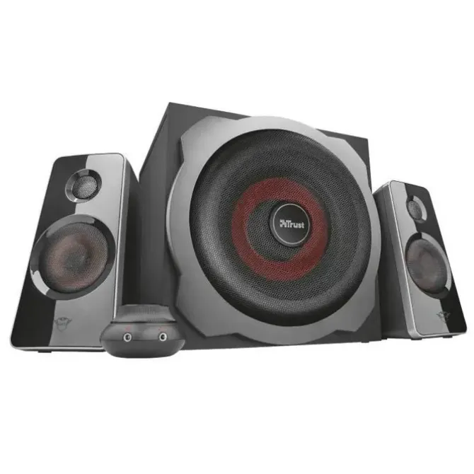 TRUST GAMING GXT 38 TYTAN ALTAVOCES 2.1 120W - SUBWOOFER DE MADERA 30W - CABLE 1.40M - COLOR NEGRO