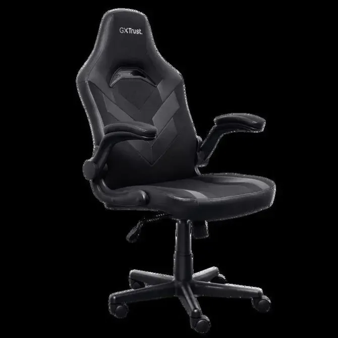 TRUST GXT 703 RIYE SILLA GAMING - REPOSABRAZOS - RUEDAS DE NYLON - PISTON DE GAS CLASE 4 - BASE METAL - PESO MAX. 140KG - COLOR NEGRO