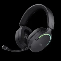 TRUST GXT491 FAYZO AURICULARES GAMING BLUETOOTH, USB 2.4GHZ - ILUMINACION RGB - MICROFONO EXTRAIBLE - DIADEMA AJUSTABLE - AUTONOMIA HASTA 22H - CONTROLES DE FACIL ACCESO - COLOR NEGRO