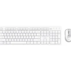 TRUST ODY II PACK DE TECLADO USB INALAMBRICO, TECLAS MULTIMEDIA Y FN + RATON USB INALAMBRICO 800-1600DPI 3 BOTONES - TECLAS Y BOTONES SILENCIOSOS - COLOR BLANCO