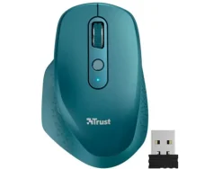 TRUST OZAA RATON INALAMBRICO RECARGABLE 2400DPI - 5 BOTONES - SCROLL VERTICAL Y HORIZONTAL - ERGONOMICO - USO DIESTRO - COLOR AZUL