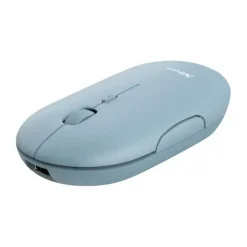 TRUST PUCK RATON INALAMBRICO RECARGABLE 1600DPI - 3 BOTONES SILENCIOSOS - ULTRA FINO - USO AMBIDIESTRO - COLOR AZUL