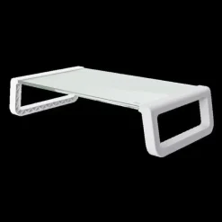 TRUST SOPORTE DE MONITOR DE CRISTAL TEMPLADO - ERGONOMICO Y ORGANIZADOR - ELEVA TU PORTATIL O MONITOR PARA MAYOR ESPACIO
