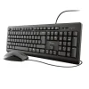 TRUST TKM250 PACK USB TECLADO 104 TECLAS + RATON 3 BOTONES - TECLAS SILENCIOSAS - RESISTENTE A VERTIDOS - USO AMBIDIESTRO - CABLE DE 1.80M - COLOR NEGRO
