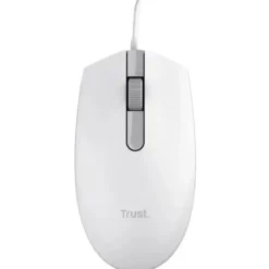 TRUST TM101 ECO RATON USB 1200DPI - FABRICADO CON 50% DE PLASTICOS RECICLADOS - 3 BOTONES - USO AMBIDIESTRO - CABLE DE 1.60M - COLOR BLANCO