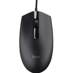 TRUST TM101 ECO RATON USB 1200DPI - FABRICADO CON 50% DE PLASTICOS RECICLADOS - 3 BOTONES - USO AMBIDIESTRO - CABLE DE 1.60M - COLOR NEGRO