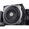 TRUST TYTAN JUEGO DE ALTAVOCES 2.1 USB 120W - SUBWOOFER DE MADERA - MANDO A DISTANCIA - ENTRADA JACK 3.5MM - COLOR NEGRO