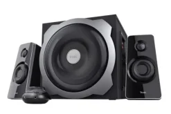 TRUST TYTAN JUEGO DE ALTAVOCES 2.1 USB 120W - SUBWOOFER DE MADERA - MANDO A DISTANCIA - ENTRADA JACK 3.5MM - COLOR NEGRO