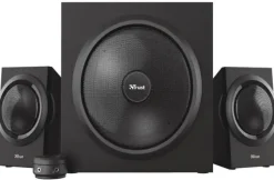 TRUST YURI SISTEMA DE ALTAVOCES 2.1 120W - SUBWOOFER 30W - CONTROL DE BAJOS - CABLE DE 1.50M - COLOR NEGRO