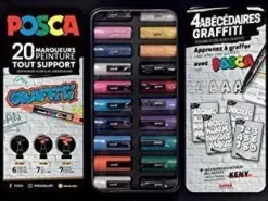 UNI BALL ESTUCHE METAL POSCA 20 SURTIDOS