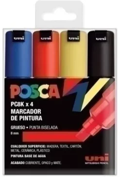 UNIBALL POSCA ESTUCHE PC-8K/4C 8MM 4 COLORES U182634676
