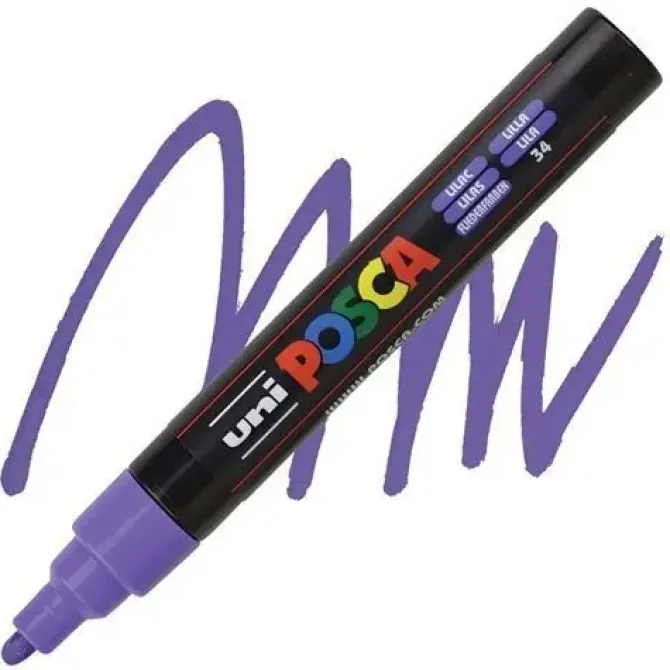 UNI-BALL ROTULADOR MARCADOR POSCA TINTA AL AGUA TRAZO 1.8 - 2.5 MM. LILA REF. PC5M00820