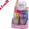 UNI-BALL SIGNO SPARKLING BOLIGRAFO DE GEL - PUNTA DE ACERO INOXIDABLE 1 MM. - TRAZO 0.65 MM. APROX. - TINTA GEL - COLORES SURTIDOS EFECTO PURPURINA - EXPOSITOR DE 48 UD